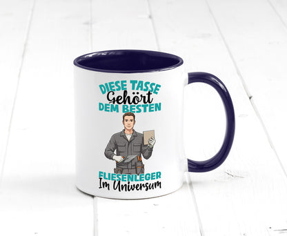 Im Universum: Fliesenleger | Fliesenlegen Bau Geschenk Humor Geschenkidee