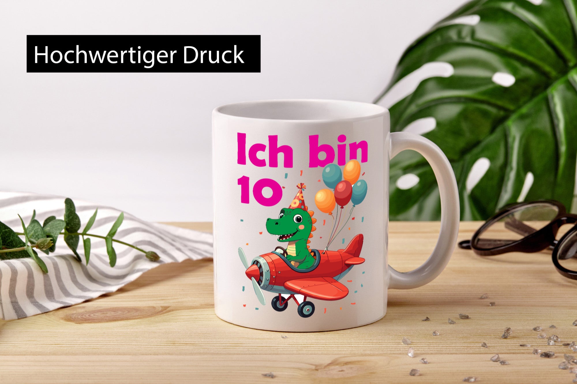 10. Geburtstag | 10 Jahre Drache Flugzeug lustiger Spruch Geschenk Geschenkidee