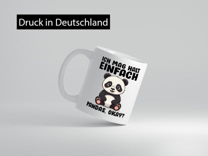 Ich mag halt einfach Pandas | Lustige Geschenkidee für Pandabären Humor Tasse