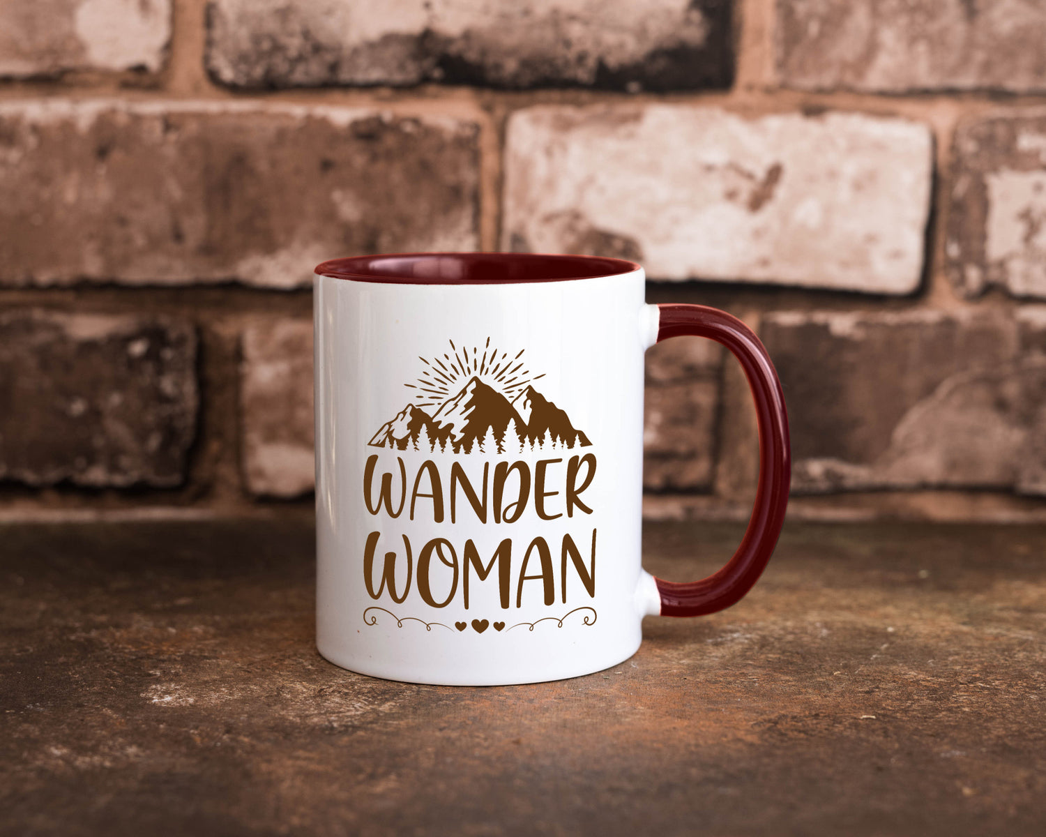 Wander Woman | Berge Herzen Geschenk Familie Geschenkidee lustiger Spruch Tasse