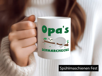 Opas Schnarchecke | Faultier Opa Bester Humor Familie Geschenkidee Tasse