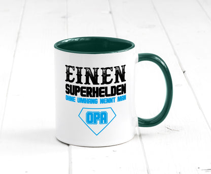 Superheld Opa Geschenk Familie Geschenkidee lustiger Spruch Tasse