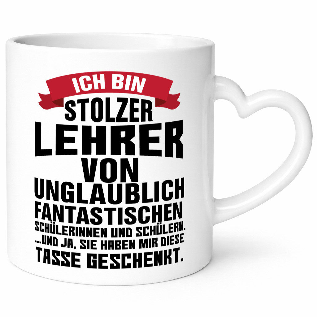 Stolzer Lehrer | Kaffeetrinker Tasse Schüler Humor Geschenkidee