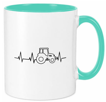 Trekker Herzschlag | Traktor Bauernhof Bauer Humor Geschenkidee Tasse