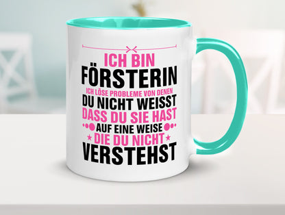 Löse Probleme: Försterin | Forst Arbeit lustiger Spruch Geschenk Kollegen Büro