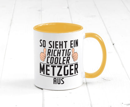 Richtig Cooler Metzger | Fleischer Metzgerei Geschenk Humor Geschenkidee Tasse