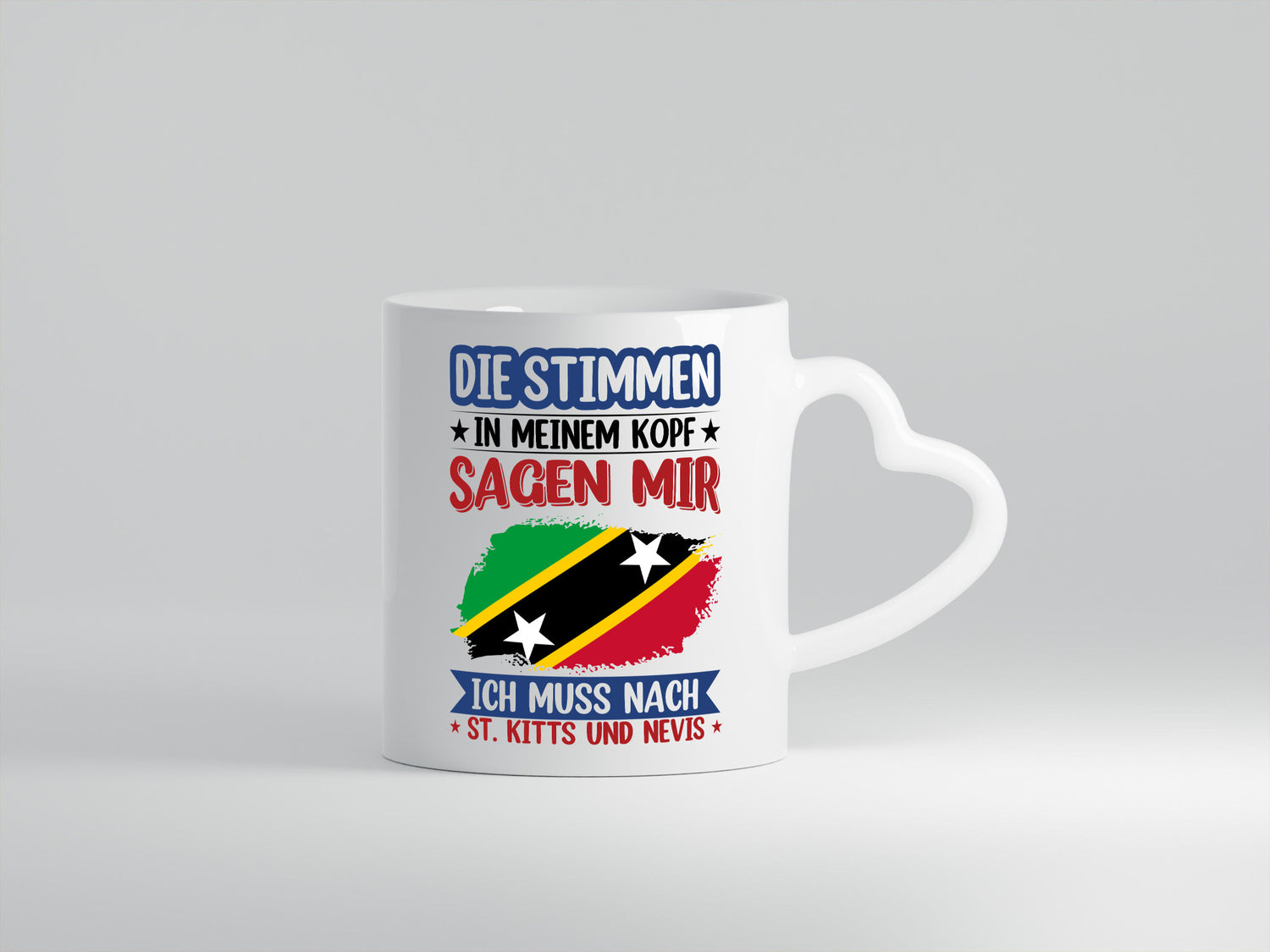 St. Kitts und Nevis | Urlaub Stimmen in meinem Kopf v2 Geschenkidee Humor Tasse