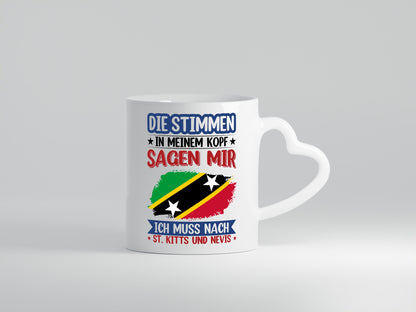 St. Kitts und Nevis | Urlaub Stimmen in meinem Kopf v2 Geschenkidee Humor Tasse