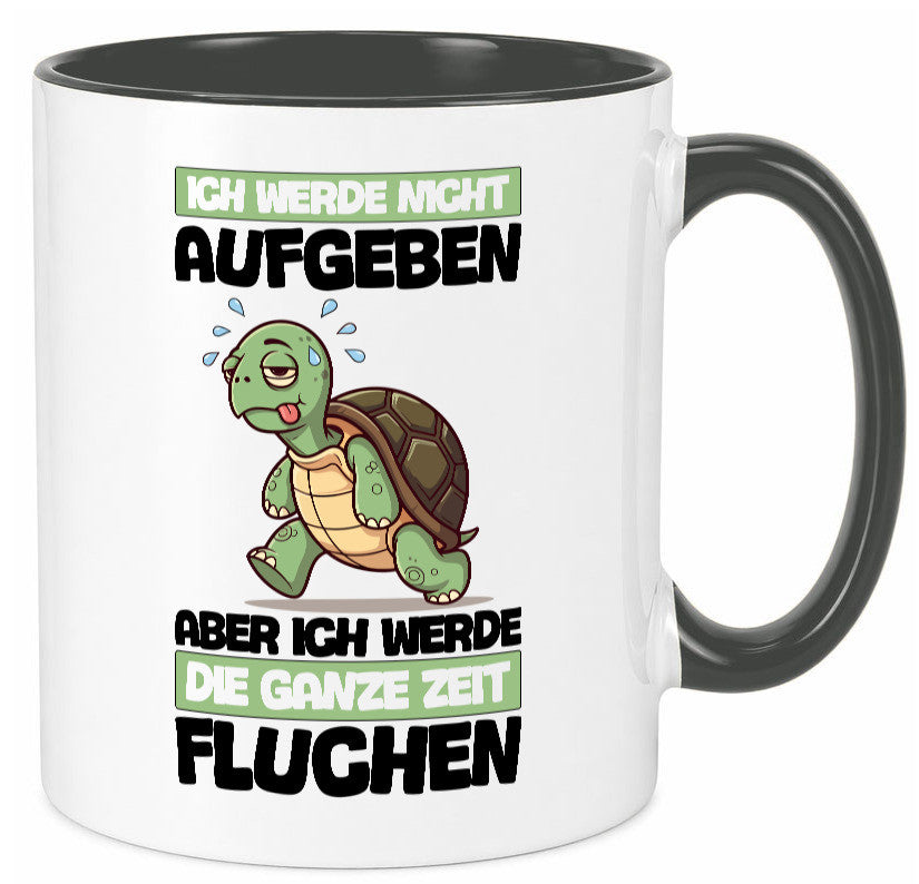 Ich geb nicht auf werde aber fluchen | Schildkröte Joggen v2 Humor Geschenkidee