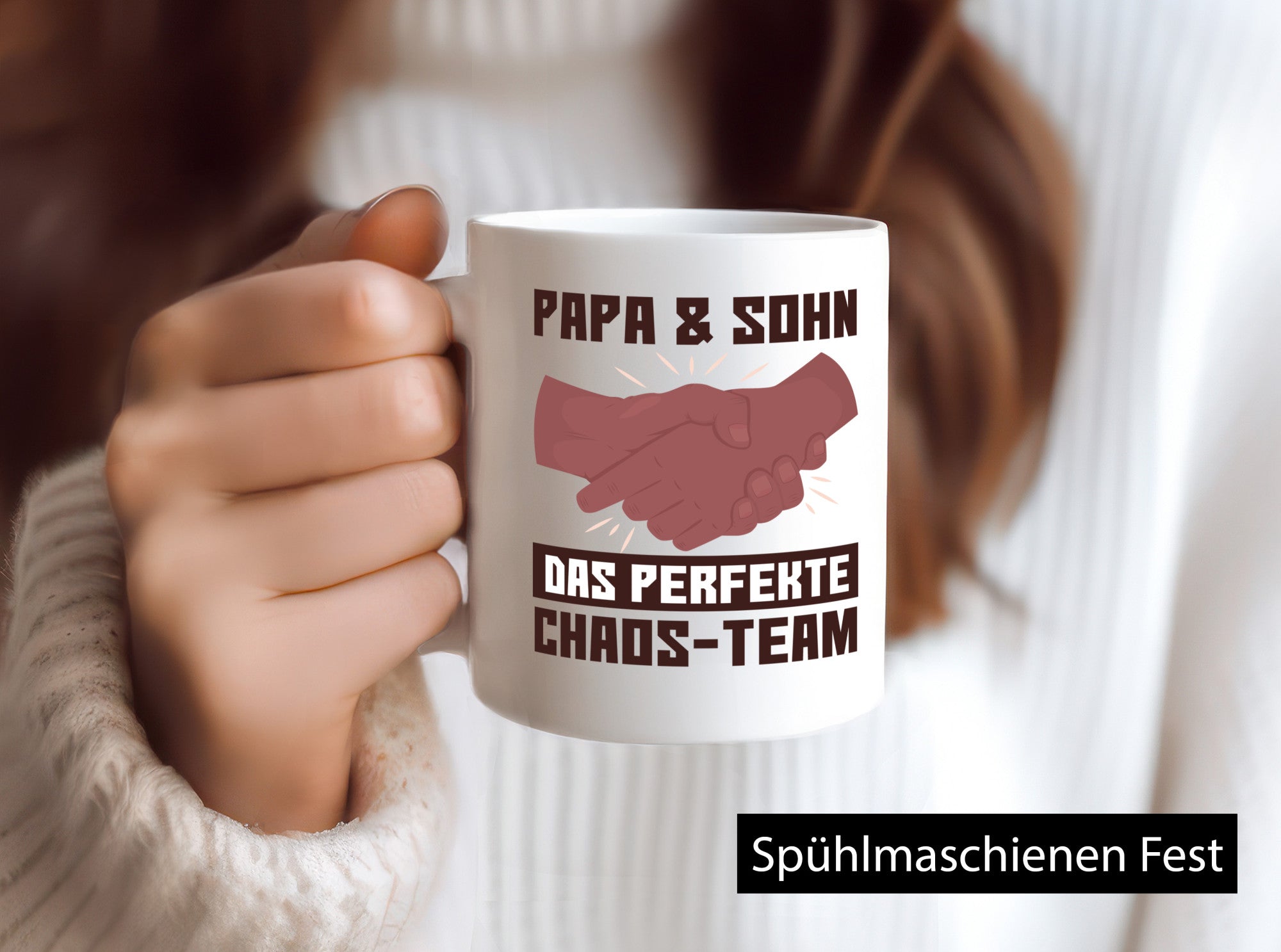 Papa &amp; Sohn | Spruchtasse Chaos-Team Vatertag lustiger Spruch Geschenk Familie