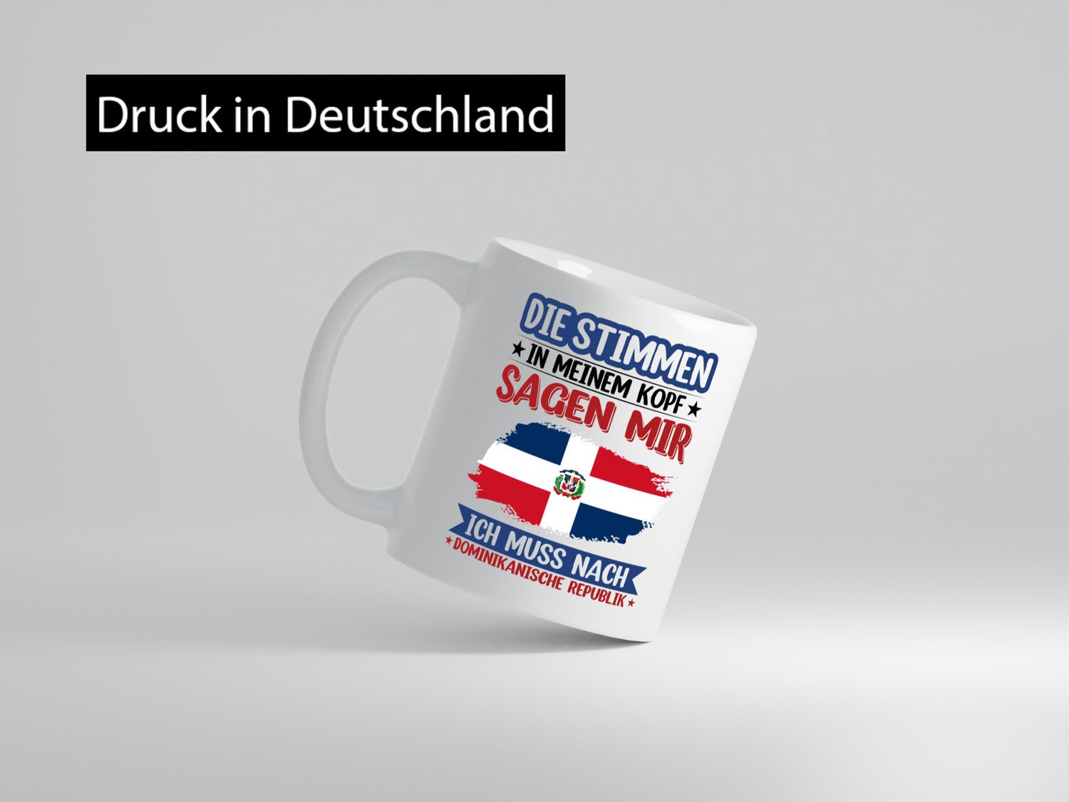 Dominikanische Republik | Urlaub Stimmen in meinem Kopf Humor Geschenkidee Tasse