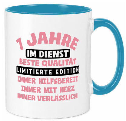 7 Jahre im Dienst | Jubiläum Arbeit v11 lustiger Spruch Geschenk Kollegen Büro