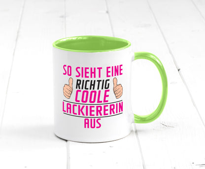 Richtig Coole Lackiererin | lackieren Geschenkidee Humor Tasse