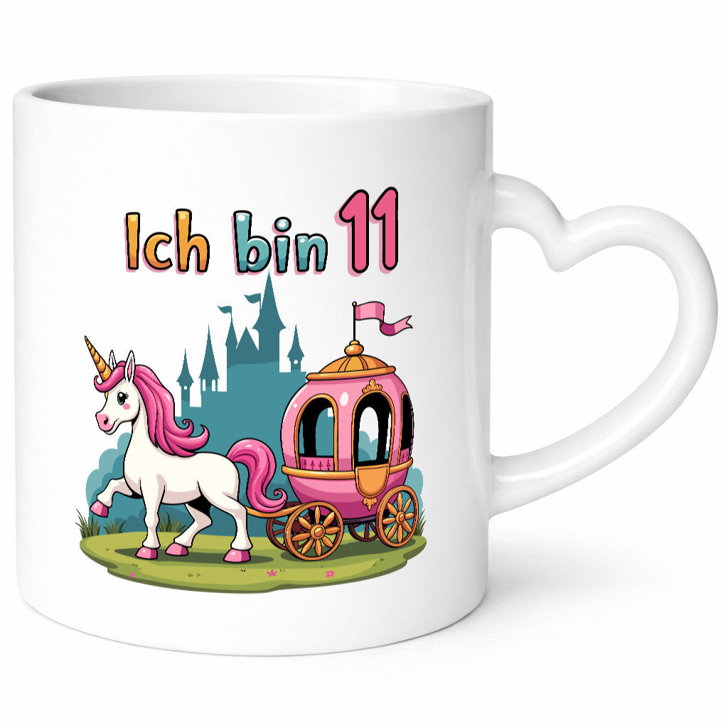 11. Geburtstag | Prinzessin in Kutsche Einhorn lustig Geschenkidee Geschenk