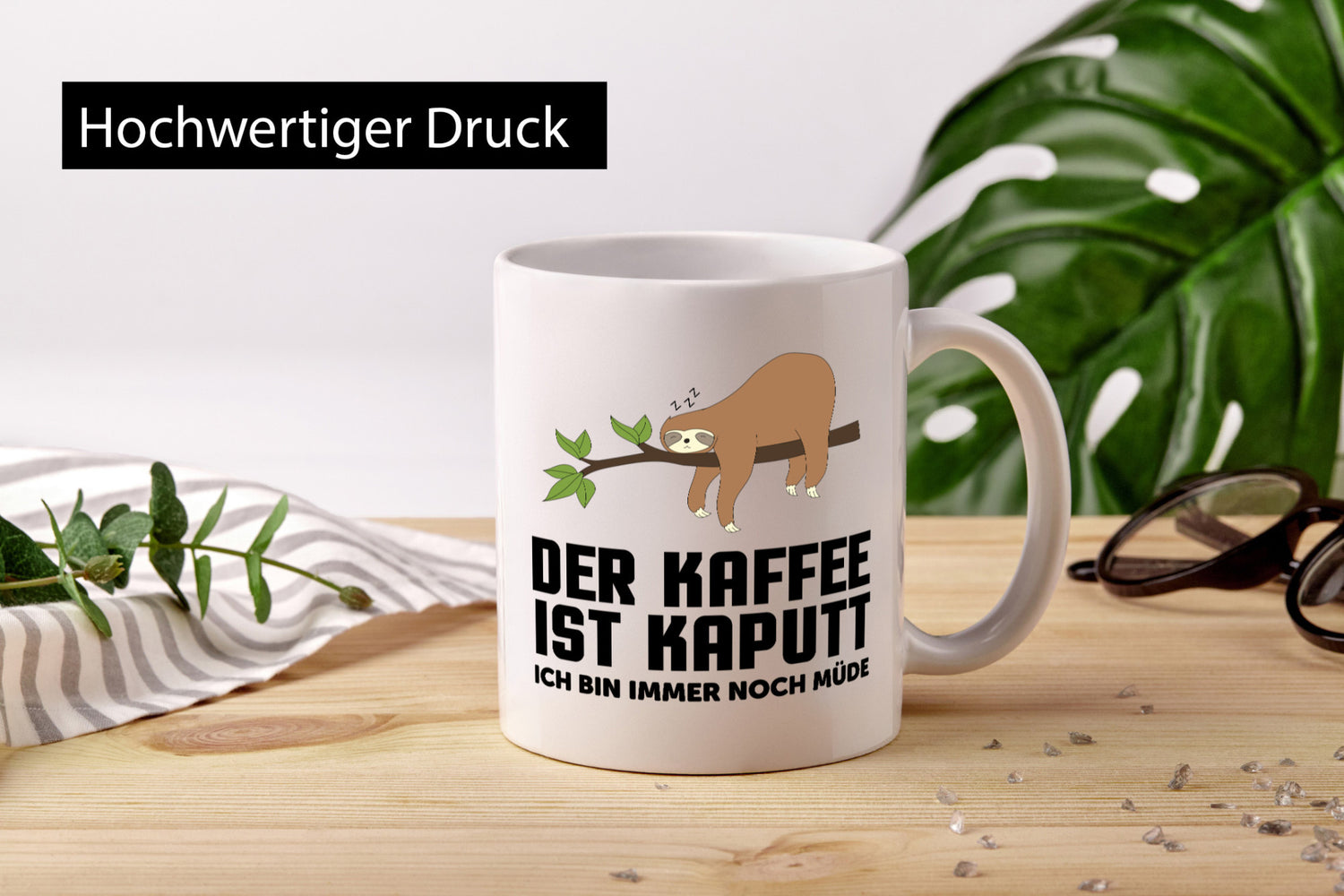 kaffee ist kaputt ich bin noch müde | Faultier schlafen Geschenkidee