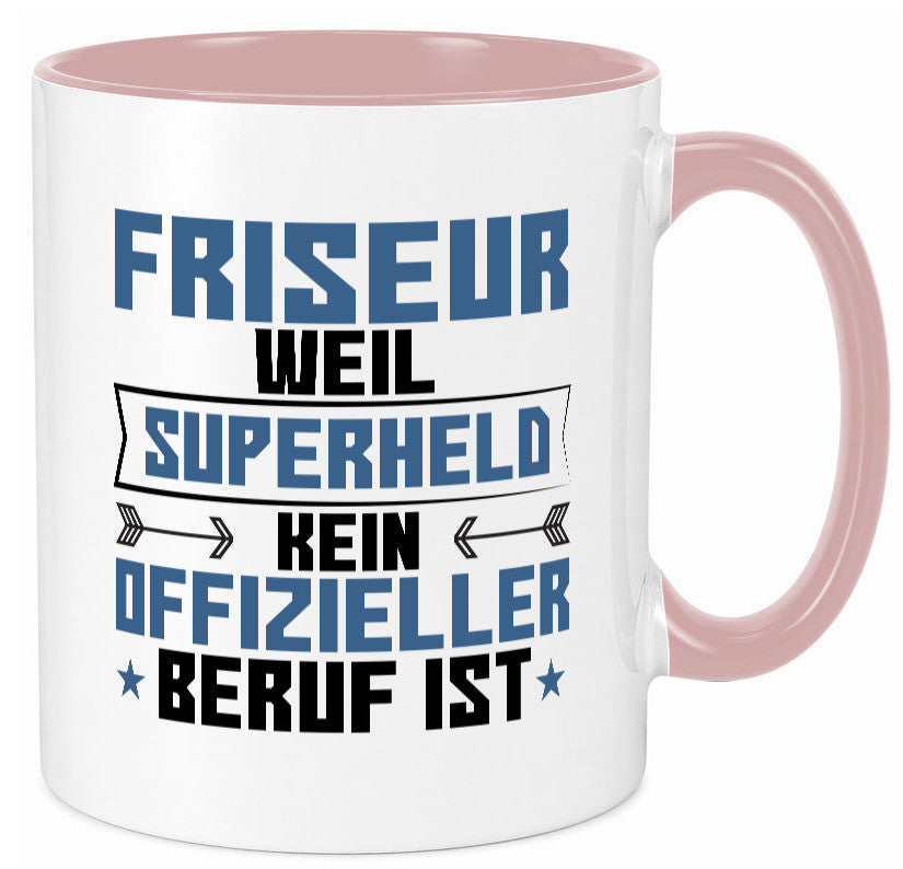 Superheld Friseur | Frisör Geschenkidee Humor Tasse