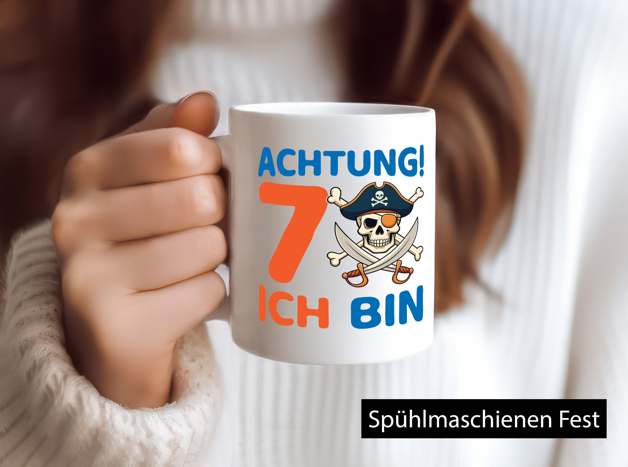 7. Geburtstag | 7 Jahre Pirat Geschenk Geschenkidee lustiger Spruch Tasse