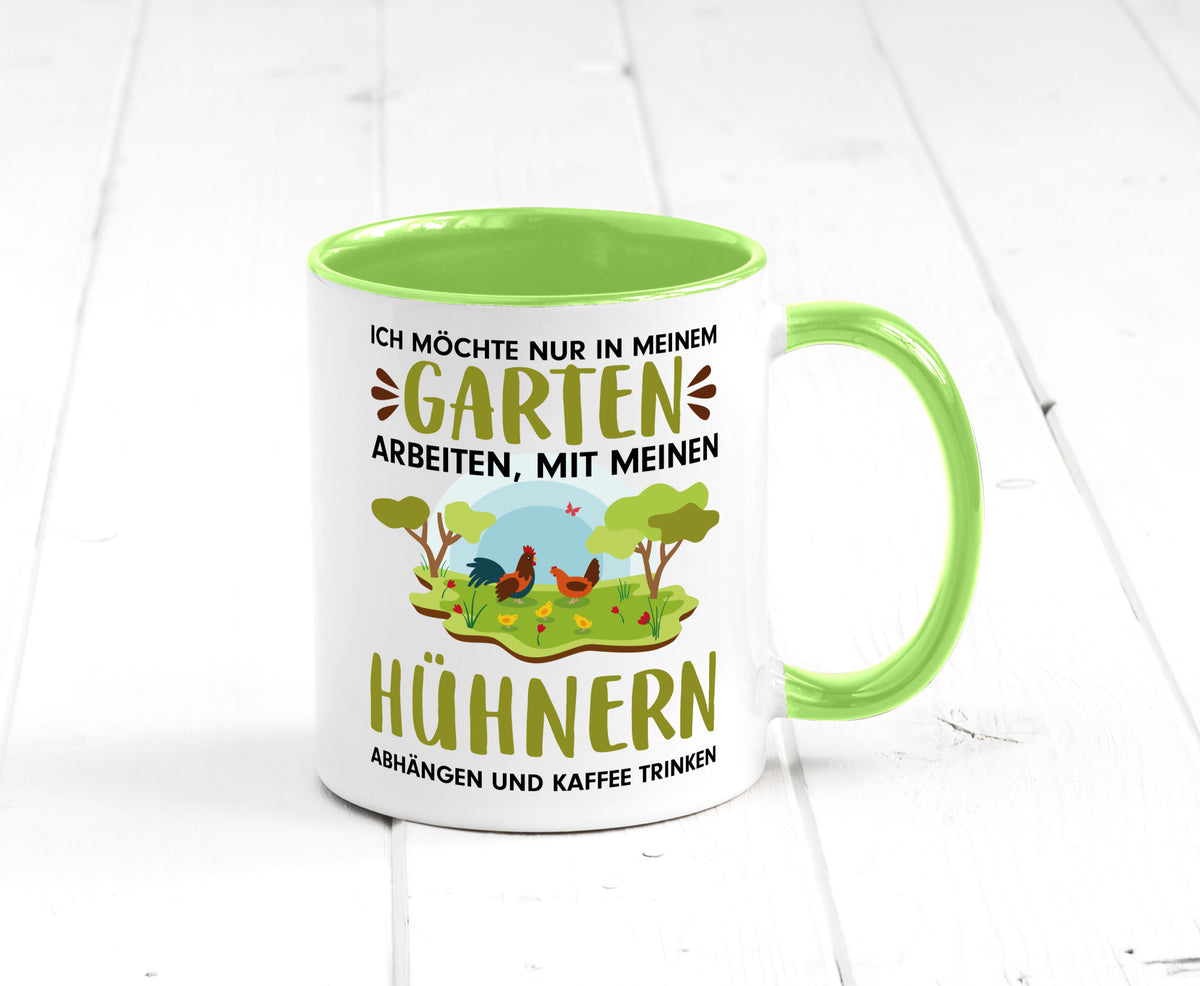 Garten Hühner | Gartenarbeit Tasse Bauernhof Spruch lustiger Geschenk Arbeit