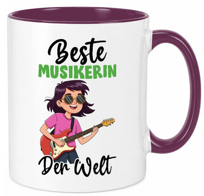 Beste Musikerin | Musik Musikantin v2 Geschenkidee Humor Tasse