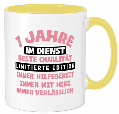 7 Jahre im Dienst | Jubiläum Arbeit v11 lustiger Spruch Geschenk Kollegen Büro