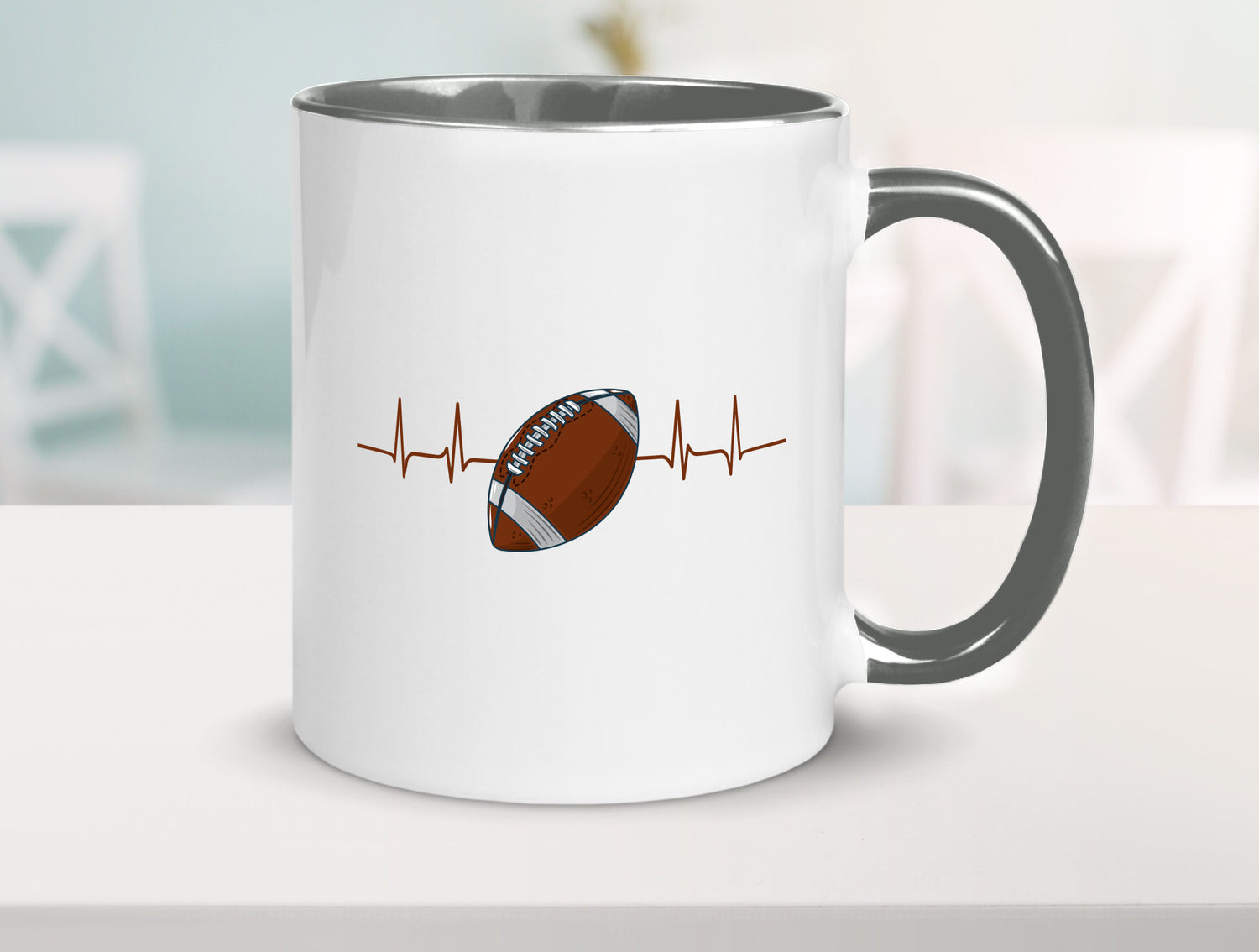 American Football Herzschlag | Footballer Superbowl Humor Geschenkidee Tasse