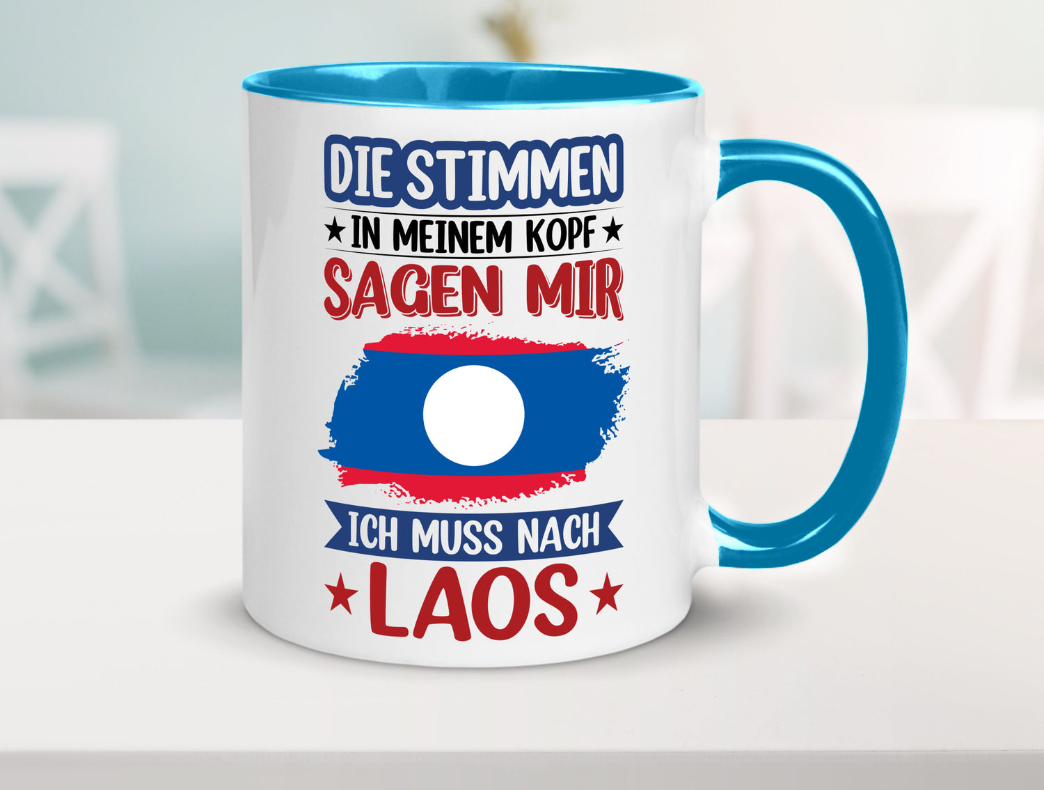 Laos | Urlaub Stimmen in meinem Kopf Traumland lustig Humor Geschenkidee