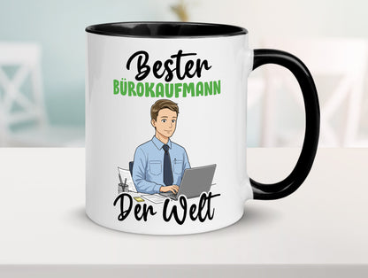 Bester Bürokaufmann | Kaufmann v2 lustig Arbeit Kollegen Büro Geschenk Tasse