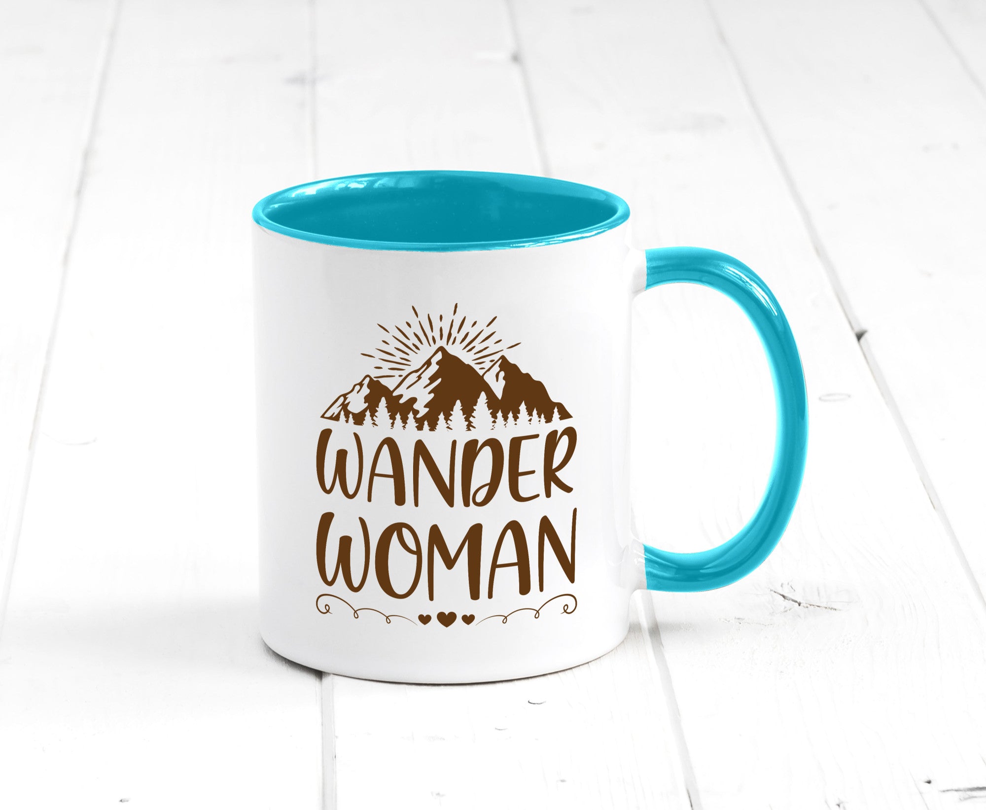 Wander Woman | Berge Herzen Geschenk Familie Geschenkidee lustiger Spruch Tasse