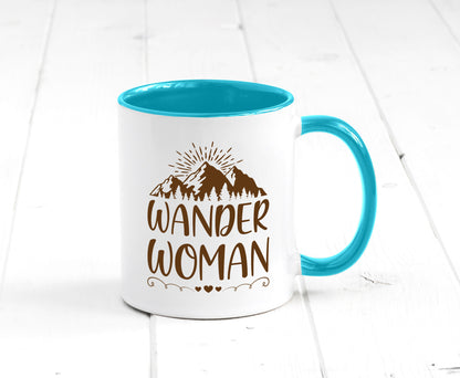 Wander Woman | Berge Herzen Geschenk Familie Geschenkidee lustiger Spruch Tasse