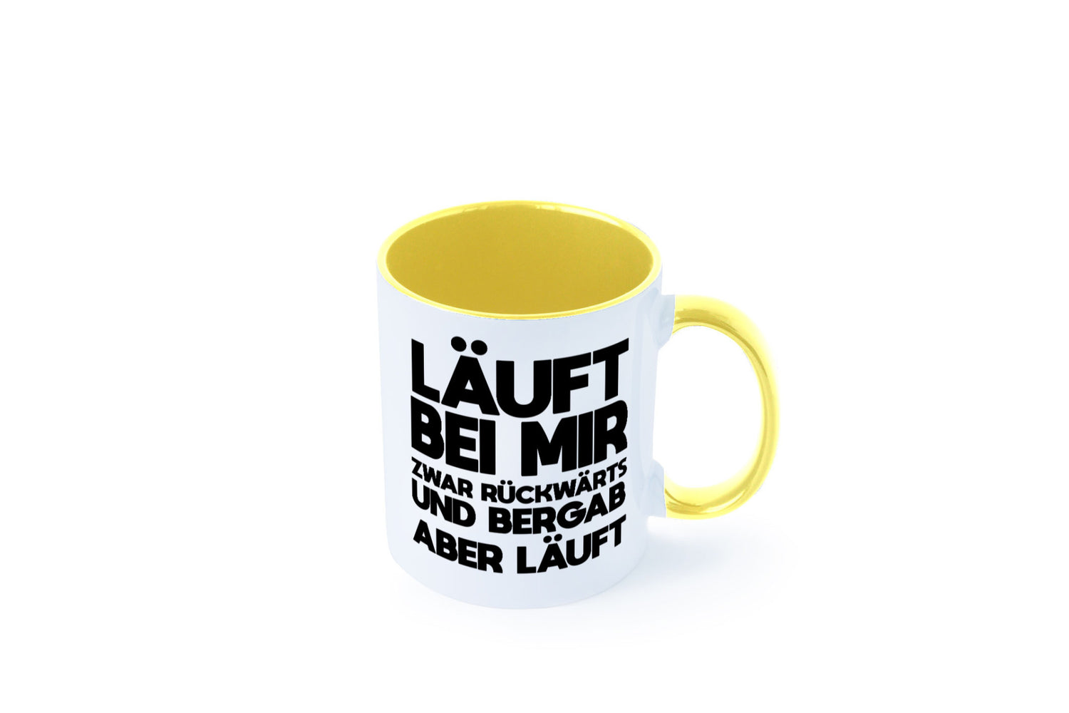 Läuft bei mir | Rückwerts aber Motivation Geschenkidee Humor Tasse