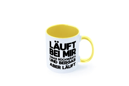 Läuft bei mir | Rückwerts aber Motivation Geschenkidee Humor Tasse