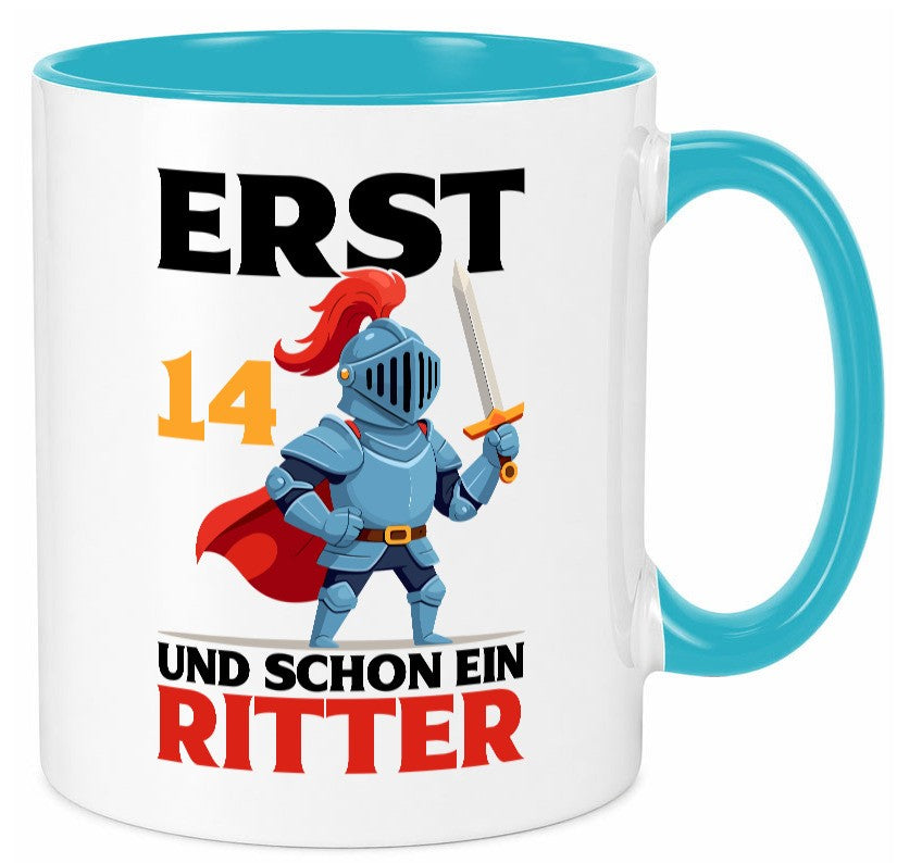 14. Geburtstag | 14 Jahre und schon ein Ritter Humor Geschenkidee Tasse
