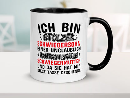 Stolzer Schwiegersohn einer Schwiegermutter Geschenkidee Familie Humor Tasse