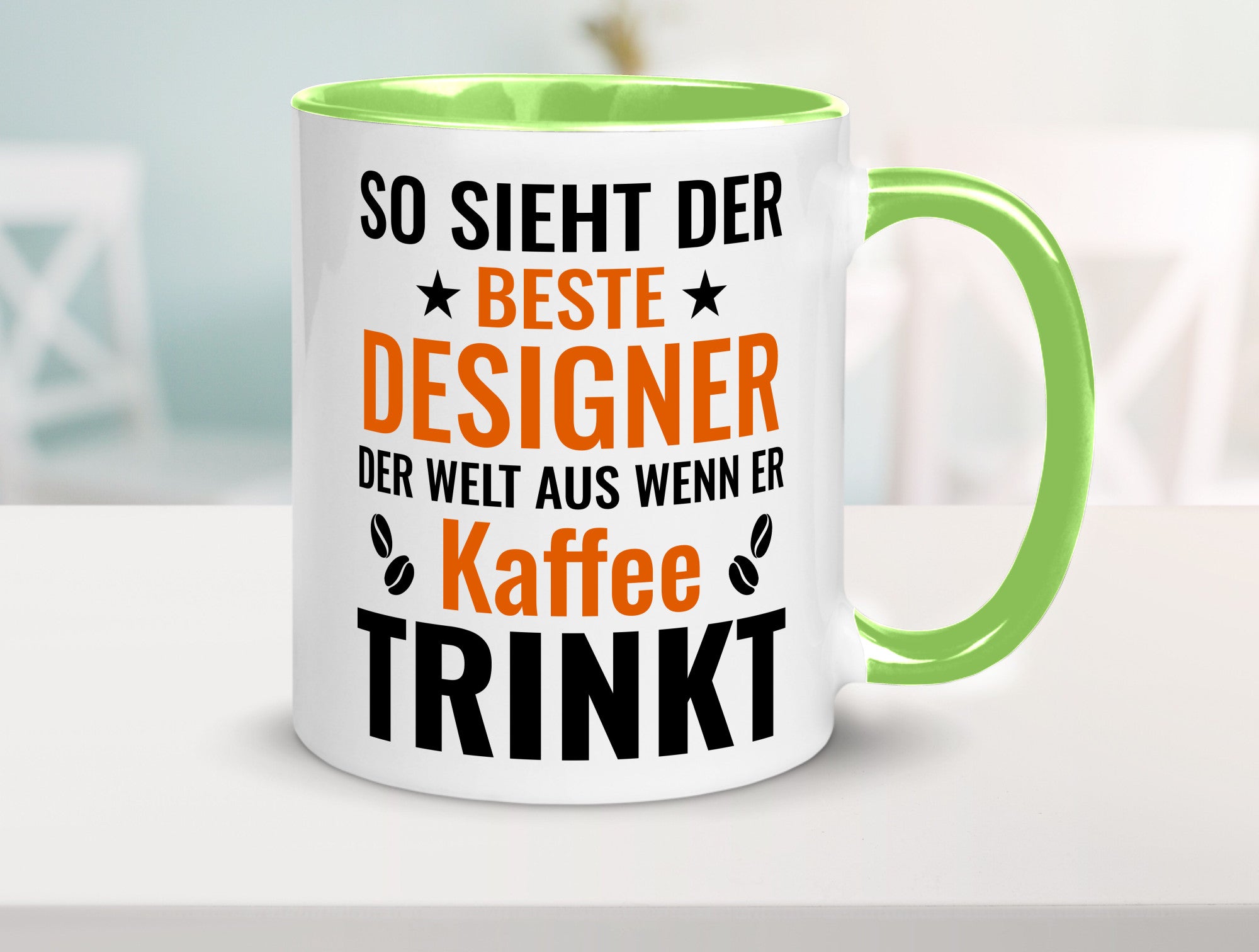 Kaffee trinkt: Designer Beruf | Mode Geschenkidee Arbeit Kollegen Büro Humor