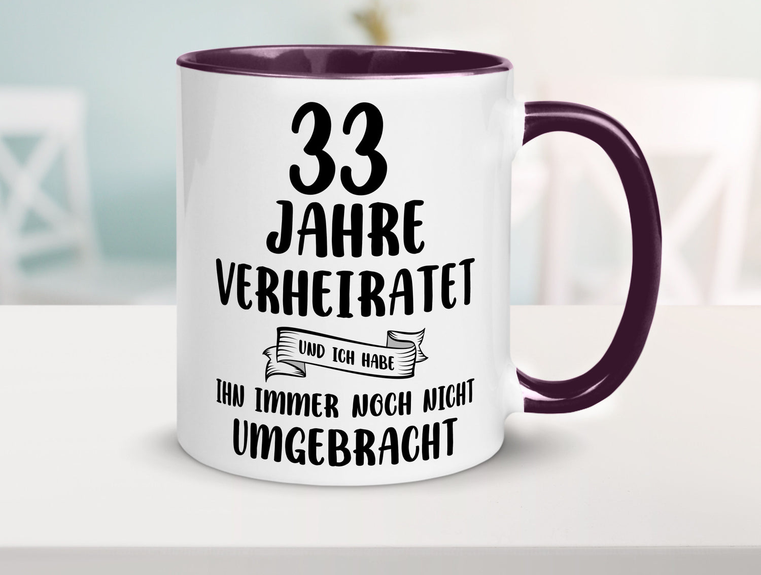 33 Jahre Verheiratet, immer noch am Leben! lustiger Spruch Geschenk Humor