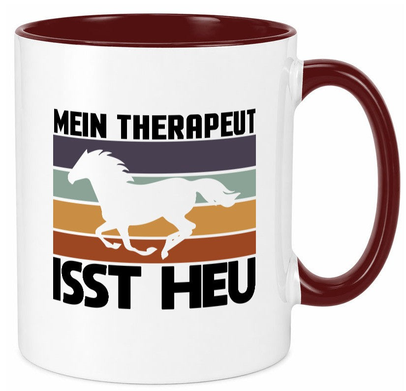 Mein Therapeut isst Heu | Pferd Pferdeliebhaber Humor Geschenkidee Tasse