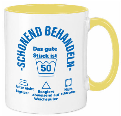 Schonend behandeln | 50 Geburtstag Humor Geschenkidee Tasse