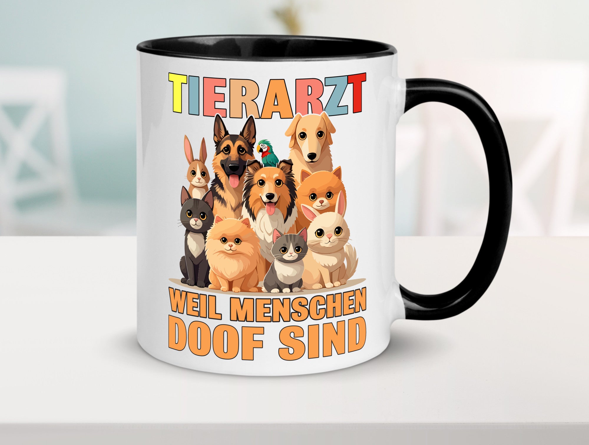 Tierarzt weil Menschen doof sind | Tierärztin lustig Tierliebhaber Humor