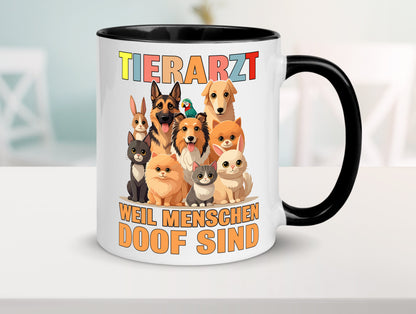 Tierarzt weil Menschen doof sind | Tierärztin lustig Tierliebhaber Humor
