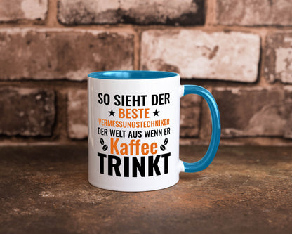 Kaffee trinkt: Vermessungstechniker | Techniker Geschenk Humor Geschenkidee