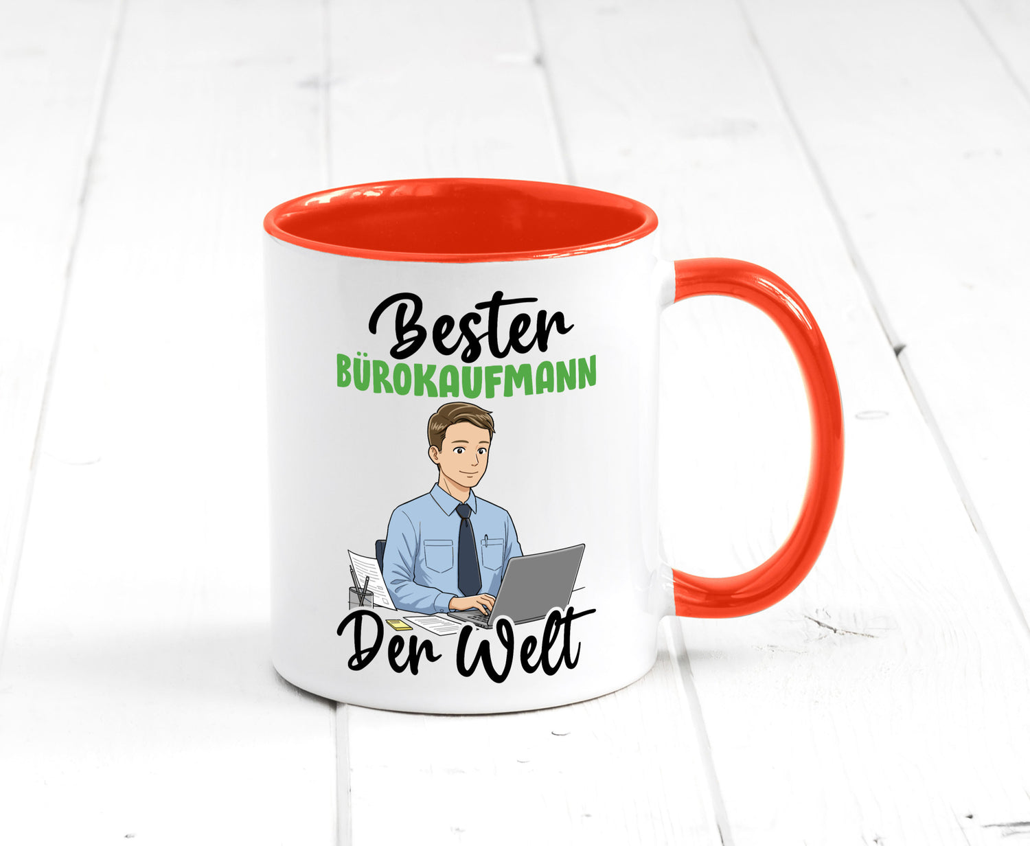 Bester Bürokaufmann | Kaufmann v2 lustig Arbeit Kollegen Büro Geschenk Tasse