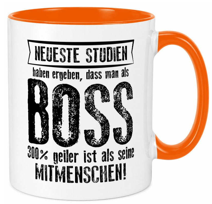 Neuste Studien: Boss | Führungskraft Vorgesetzter lustiger Spruch Geschenk Tasse