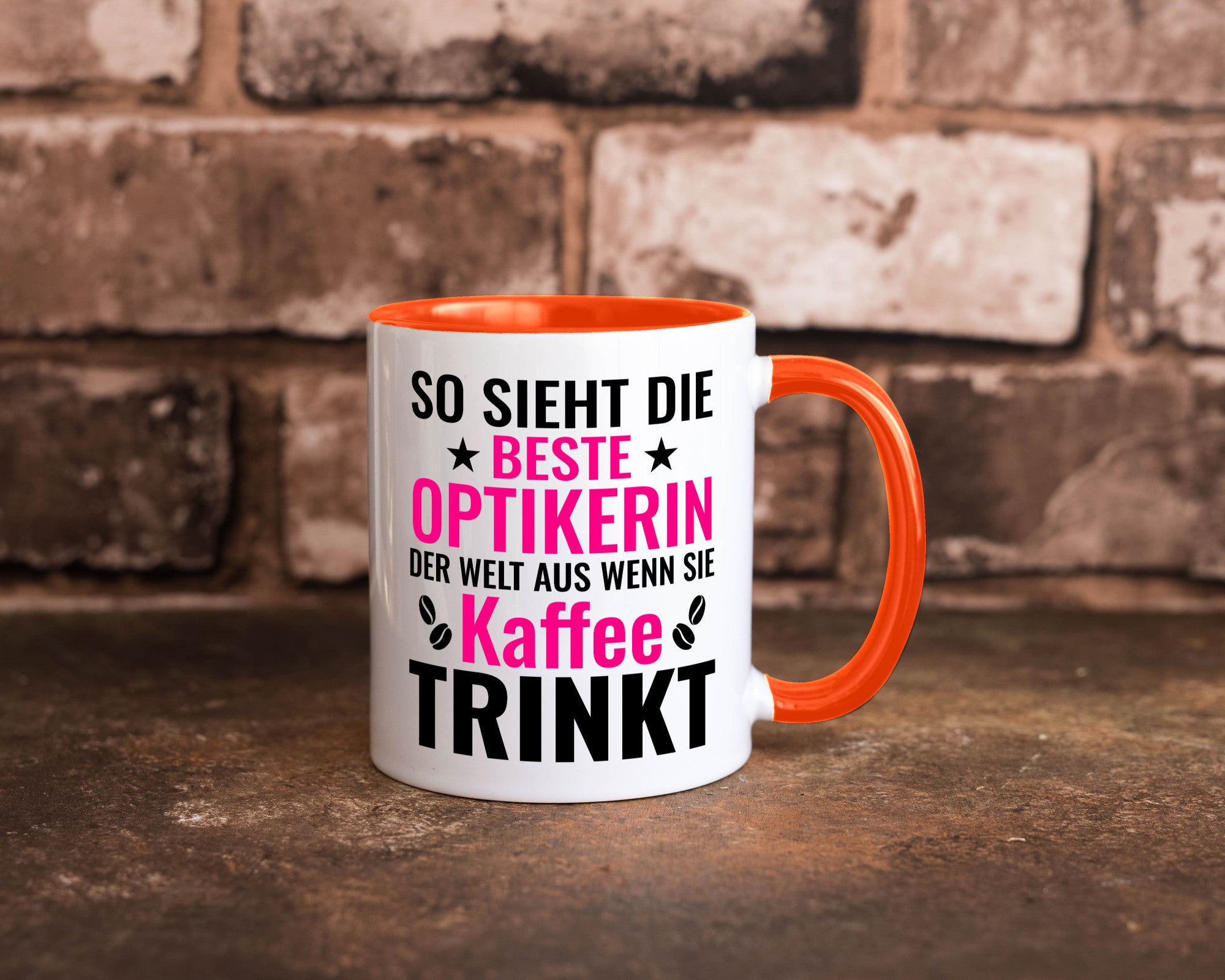 Kaffee trinkt: Optikerin | Augenoptik Geschenkidee Humor Tasse