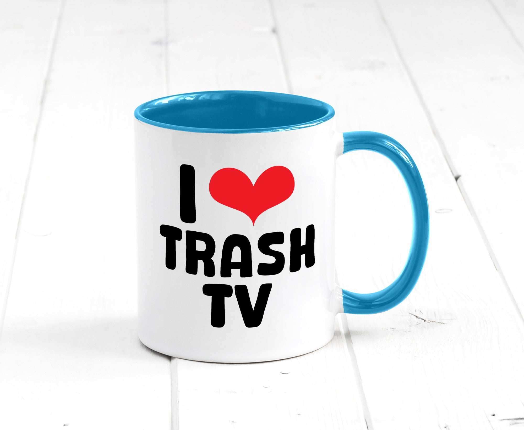 I love Trash TV | v2 lustig Humor Geschenkidee Geschenk Tasse