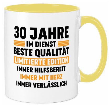 30 Jahre im Dienst | Jubiläum Arbeit v2 Geschenk Kollegen Büro lustiger Spruch Tasse