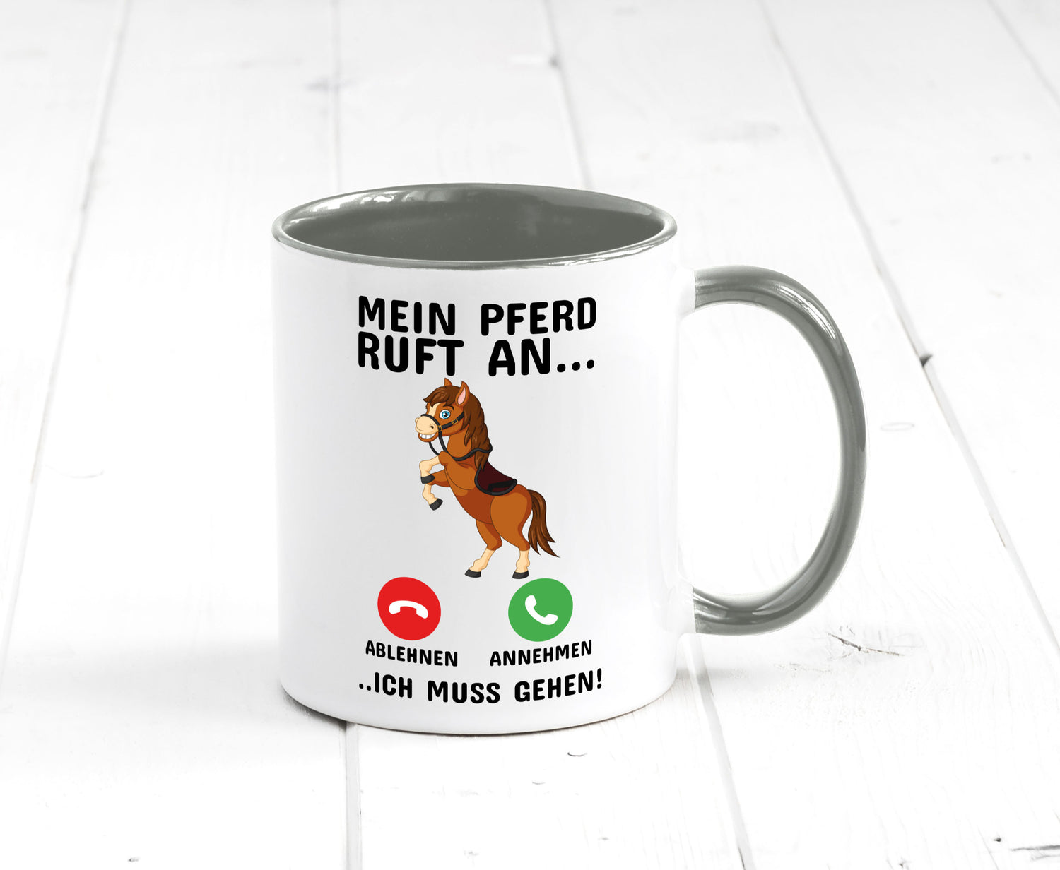 Mein Pferd ruft an Humor Geschenkidee Tasse