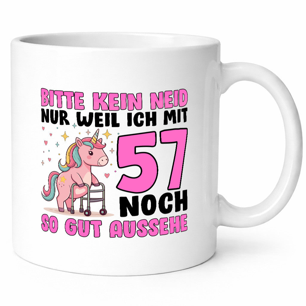 57. Geburtstag | 57 Jahre Mit noch so gut aussehen Humor Geschenkidee Tasse