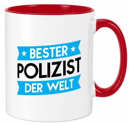 Bester Polizist | Polizei Geschenk Humor Geschenkidee lustiger Spruch Tasse
