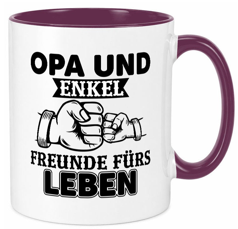 Opa und Enkel Freunde fürs Leben | Großvater Geschenkidee Familie Humor Tasse