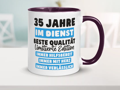 35 Jahre im Dienst | Jubiläum Arbeit v6 lustiger Spruch Geschenk Kollegen Büro